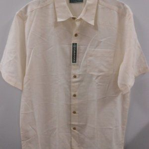 Cubavera Mens Medium NWT Biege Shirt